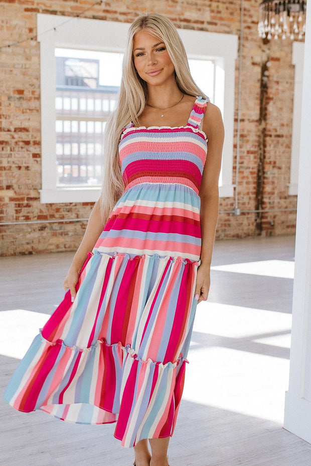 Eli Stripe Long Dress | S-XL | PRE ORDER
