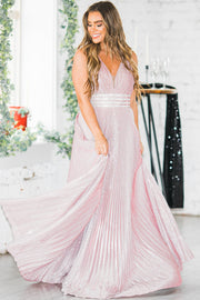 SALE - Eliana Pleated Gown