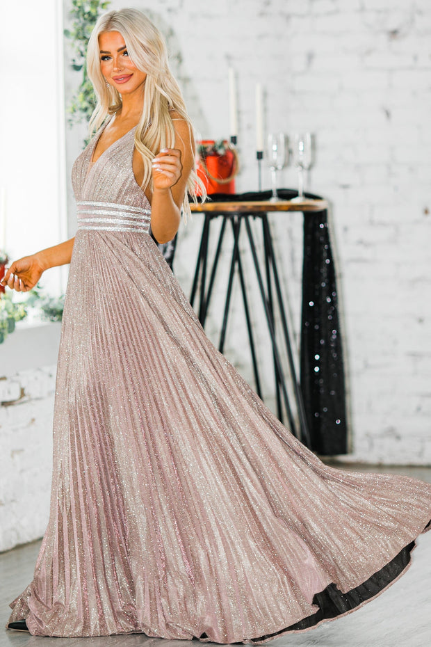 SALE - Eliana Pleated Gown