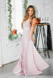 SALE - Eliana Pleated Gown