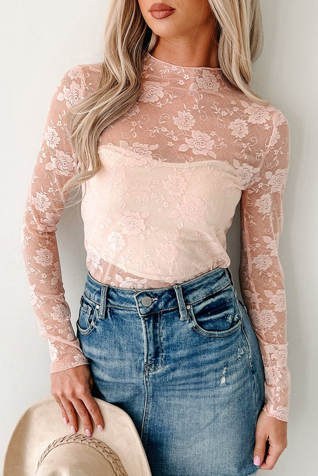 Elsinore Lace Mock Neck Top | DROPSHIP