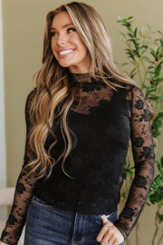 Elsinore Lace Mock Neck Top | DROPSHIP