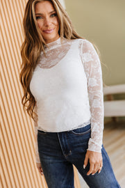 Elsinore Lace Mock Neck Top | DROPSHIP