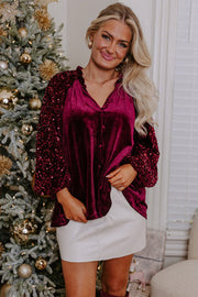 Emery Velvet Sequin Blouse