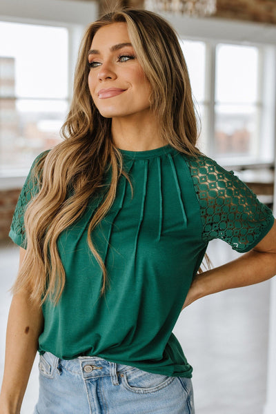 Emilio Lace Raglan Sleeve Blouse