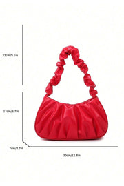 Emily Ruched Leather Hand Bag