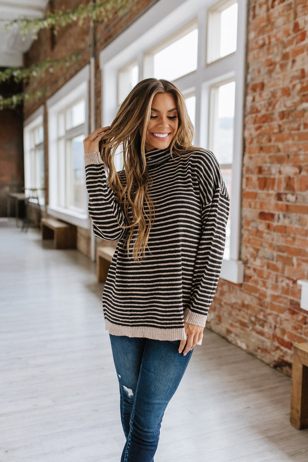 SALE - Emmy Striped Oversized Sweater | Size 2XL