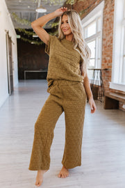 Emory Quilted Wide Leg Pants Set | S-XL