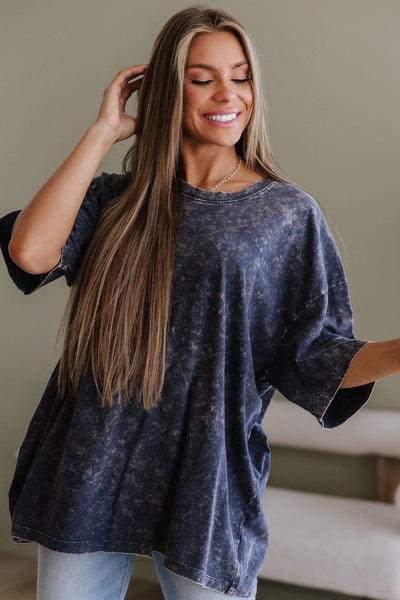Estara Acid Wash Oversized Tee