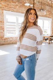 Estella Striped Cable Knit Sweater | Size XL
