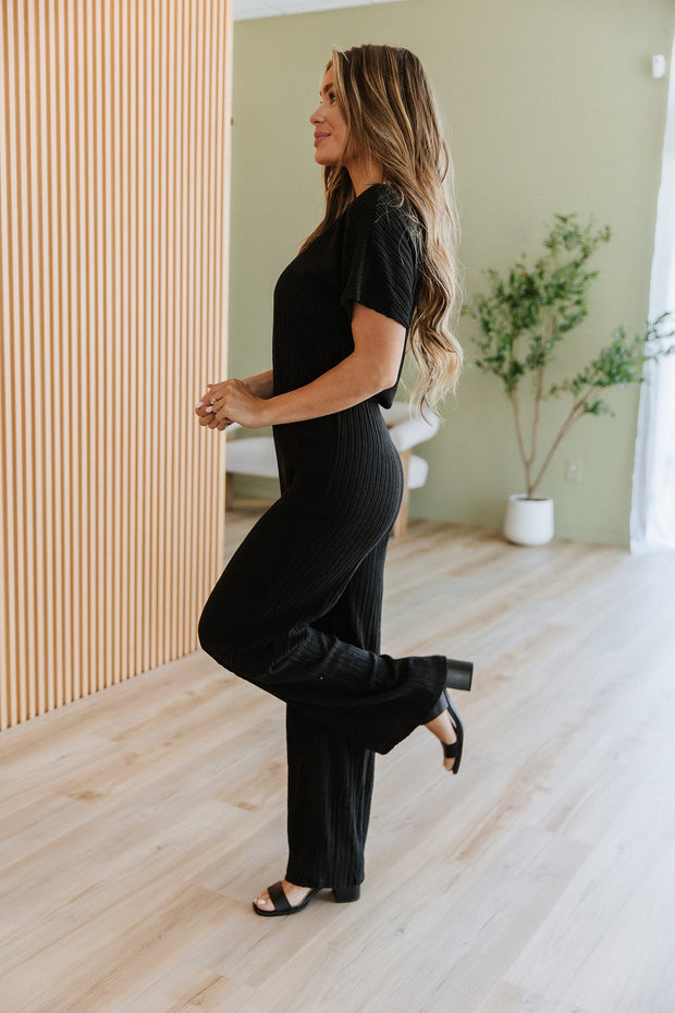 Evangeline Ribbed Wide Leg Jumpsuit | DROPSHIP