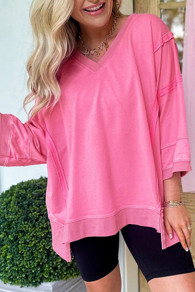 Everett V-Neck 3/4 Sleeve Tunic | S-XL