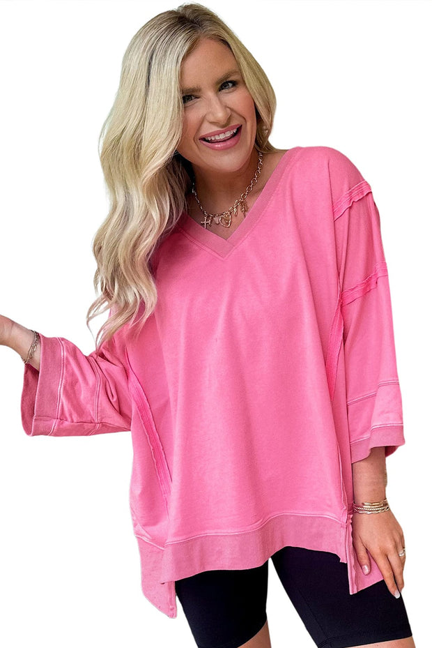 Everett V-Neck 3/4 Sleeve Tunic | S-XL