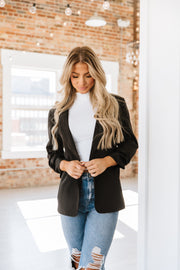 Everton Ruched Sleeve Blazer