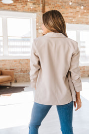 Everton Ruched Sleeve Blazer