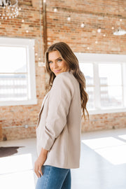 Everton Ruched Sleeve Blazer