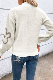 Jeanine Flower Half Zip Sweater | S-2XL | PRE ORDER