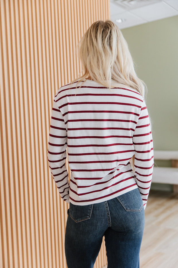 Fable Long Sleeve Striped Top