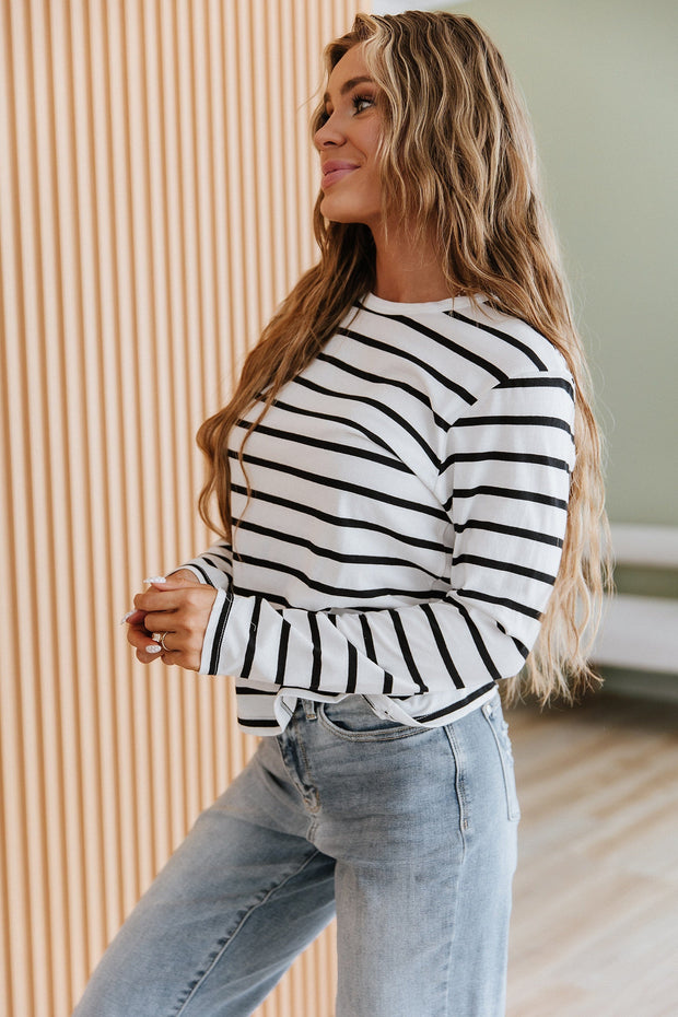 Fable Long Sleeve Striped Top