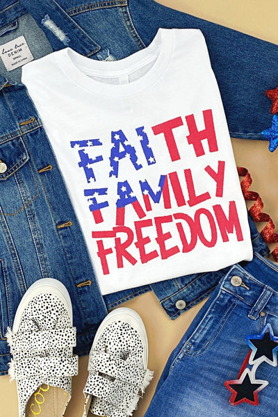 SALE - Faith Family Freedom Graphic Tee