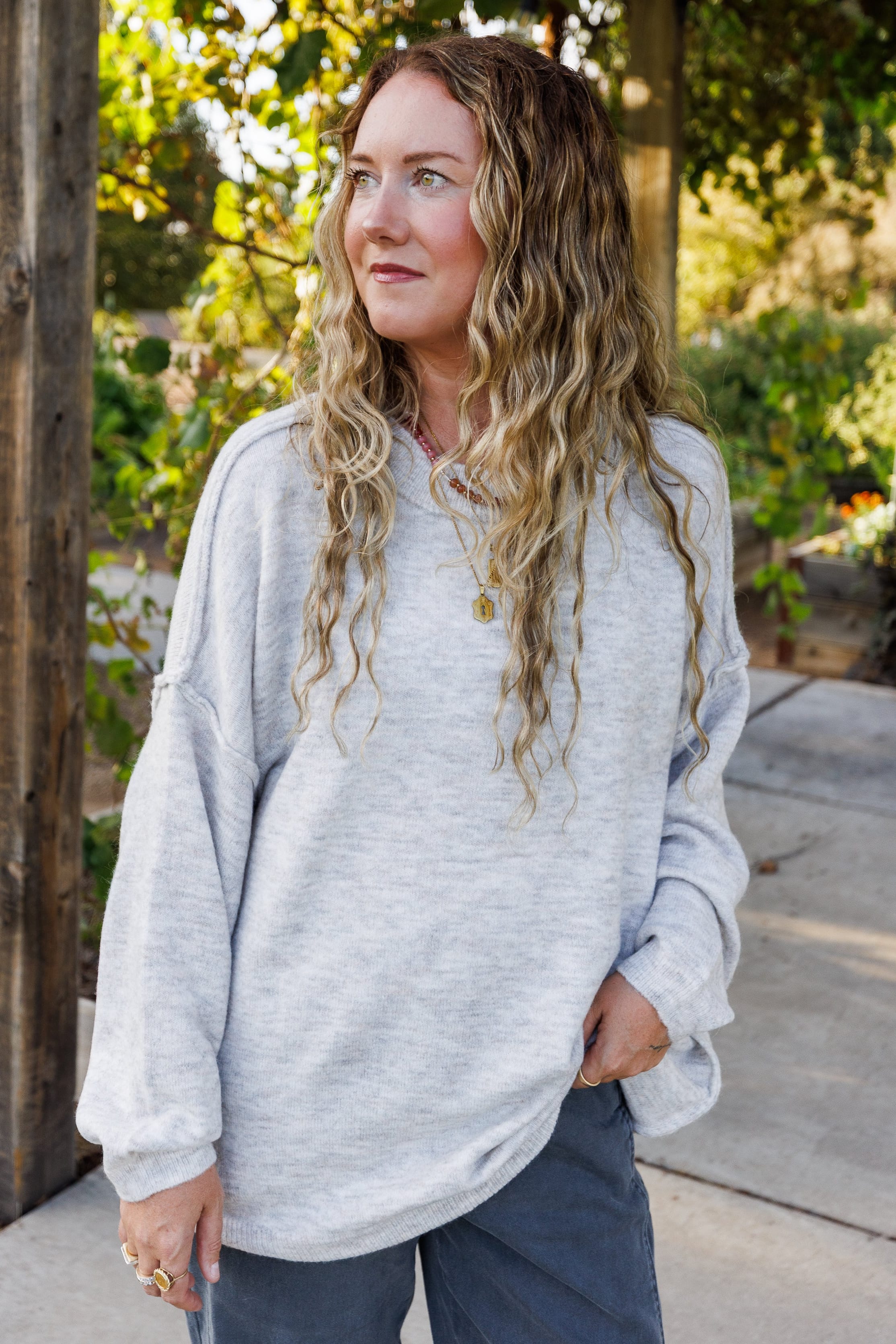 Ferra Oversized Raw Seam Sweater