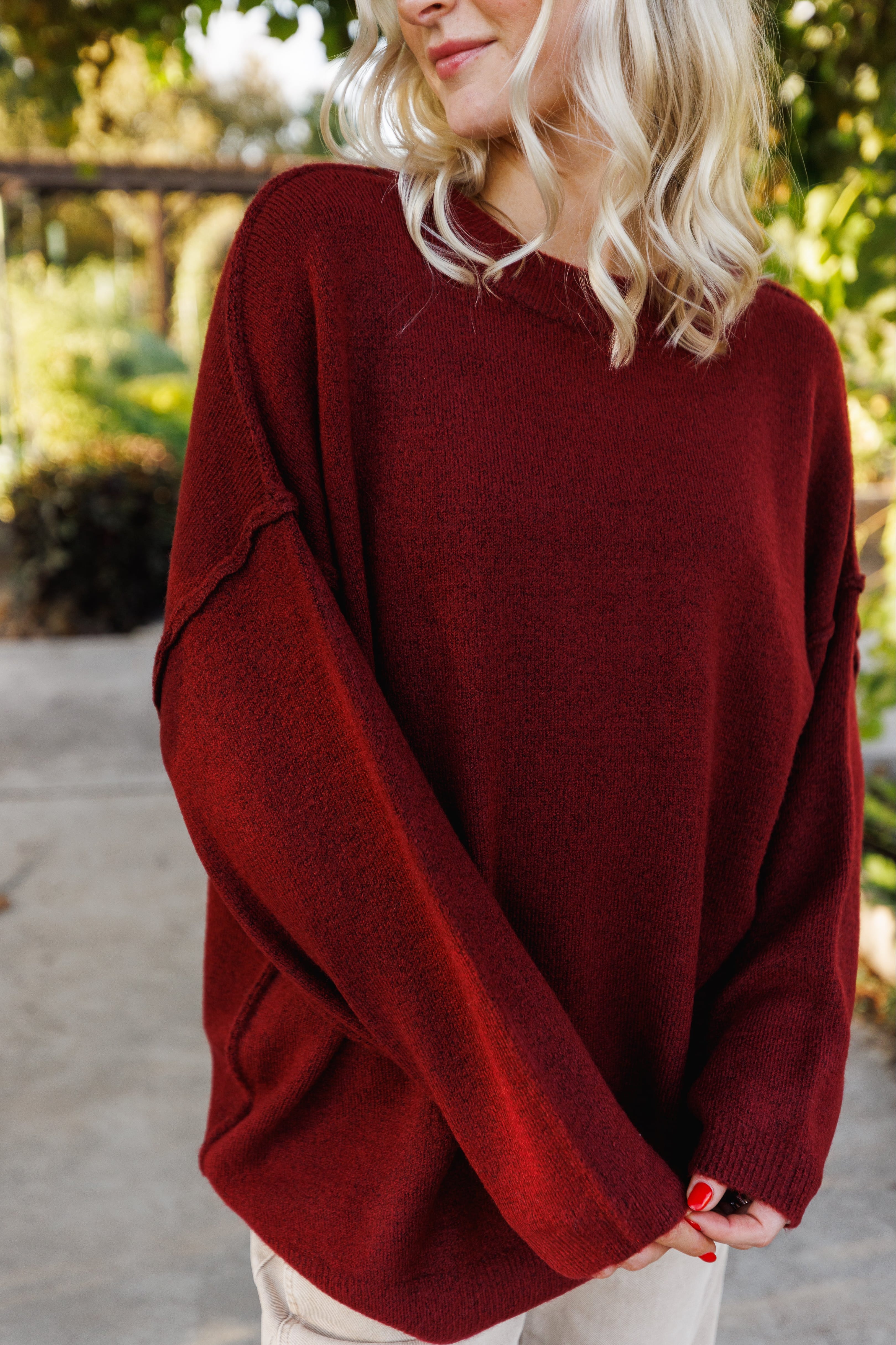 Ferra Oversized Raw Seam Sweater