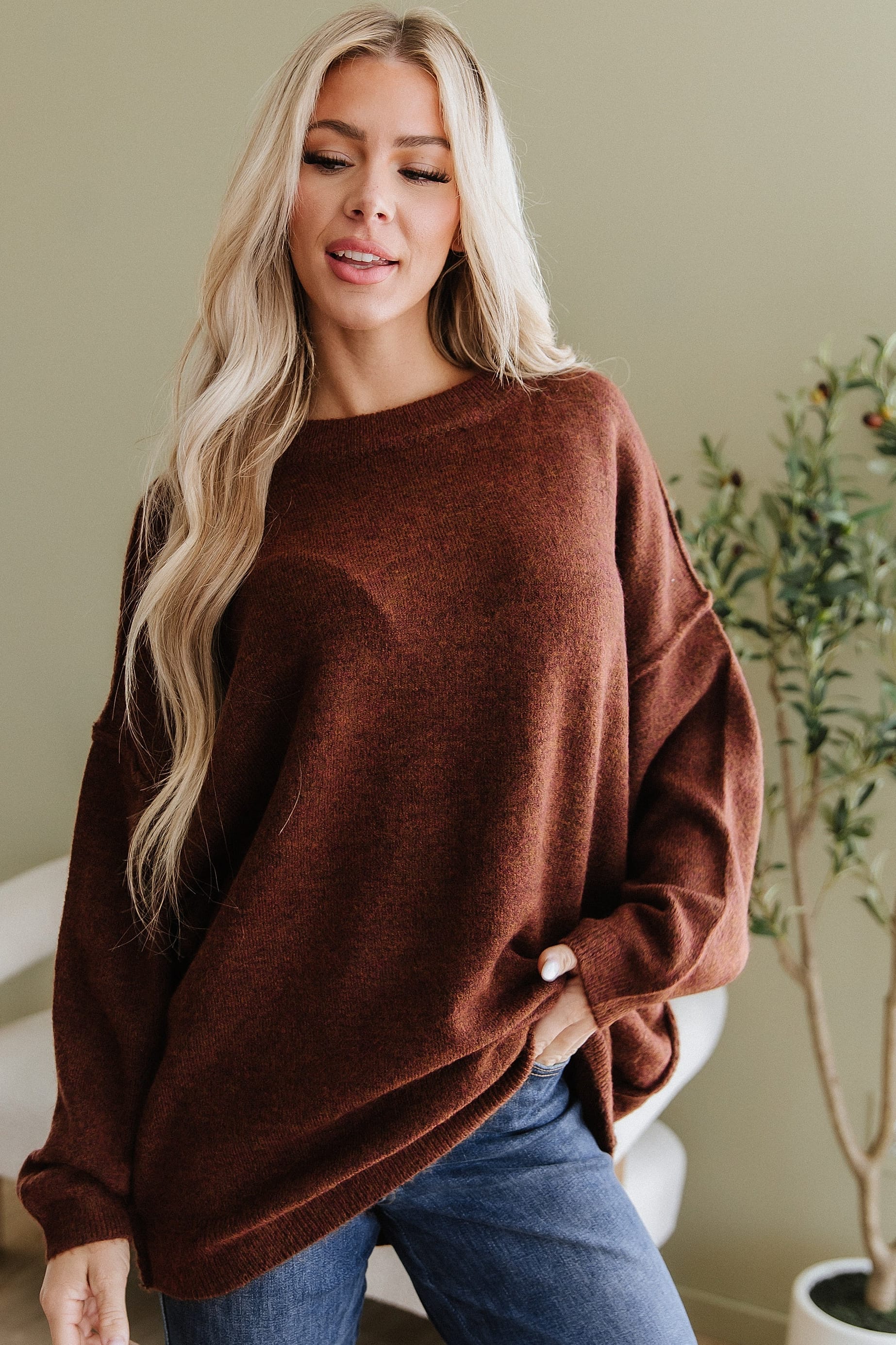 Ferra Oversized Raw Seam Sweater