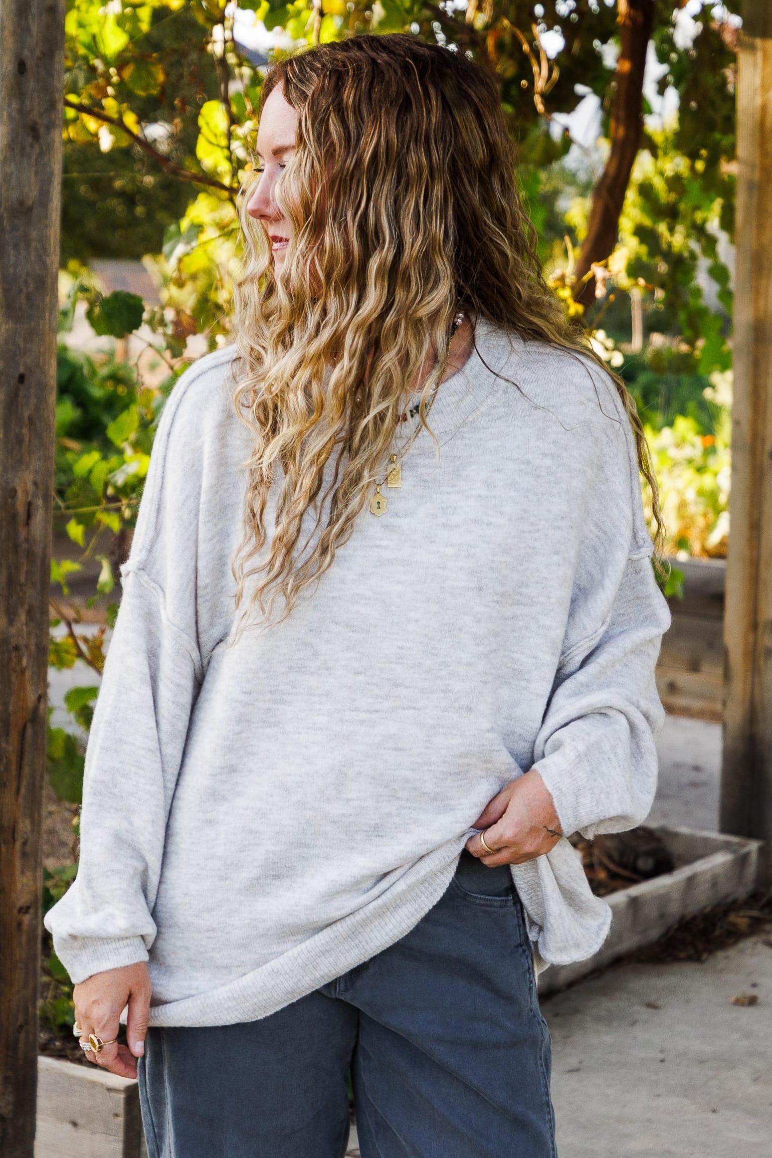 Ferra Oversized Raw Seam Sweater