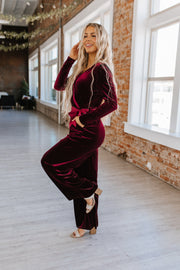 Finn Velvet Wide Leg Jumpsuit | S-XL