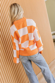 Fiora Checkered Collared Sweater