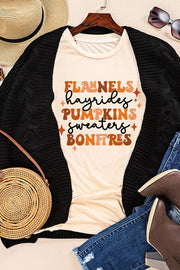 Flannels Hayrides Pumpkins Bonfires Graphic Tee | PRE ORDER