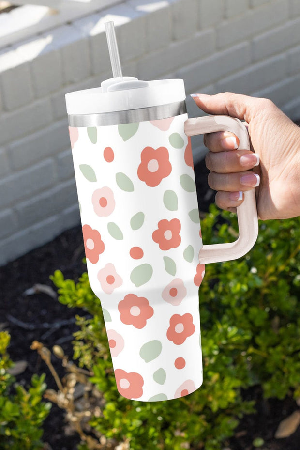 Floral Print Stainless Portable Cup