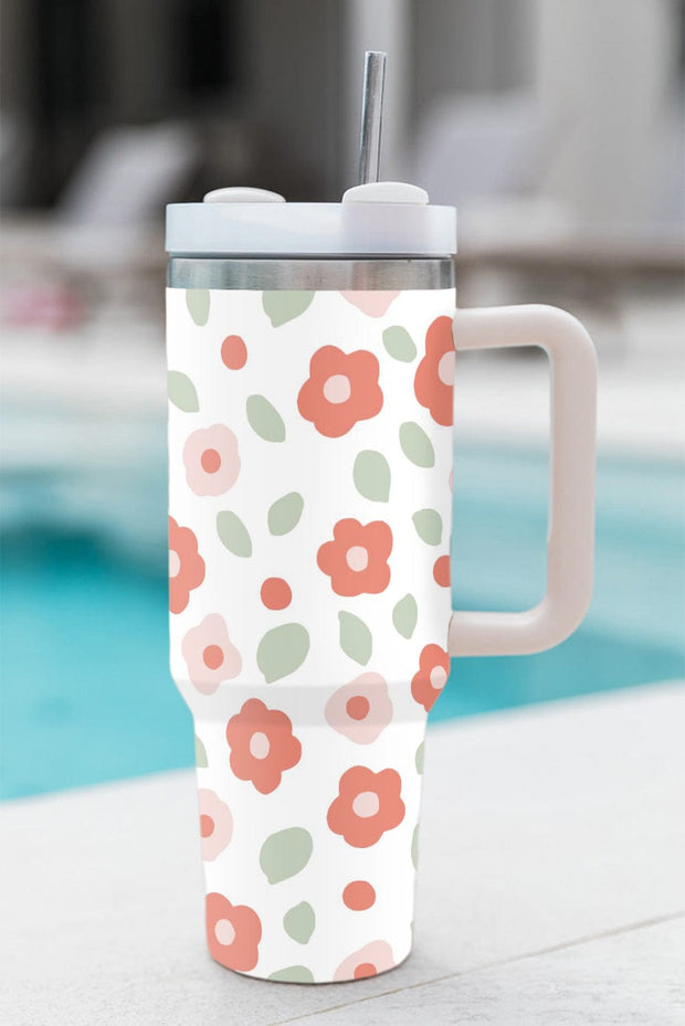 Floral Print Stainless Portable Cup