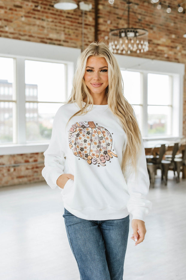 Floral Pumpkin Season Sweatshirt | S-XL