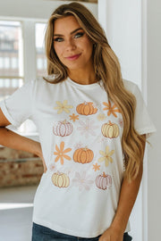 SALE - Floral Pumpkins Graphic Tee | S-XL