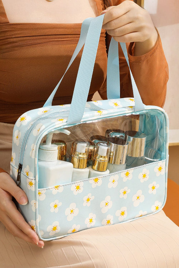 Floral Waterproof Clear Makeup Bag