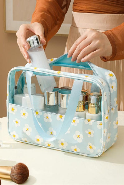 Floral Waterproof Clear Makeup Bag
