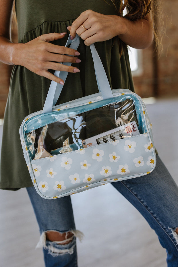 Floral Waterproof Clear Makeup Bag