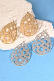 Floret Hollow Water Drop Earrings