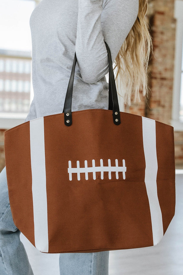 Football Canvas Tote Bag