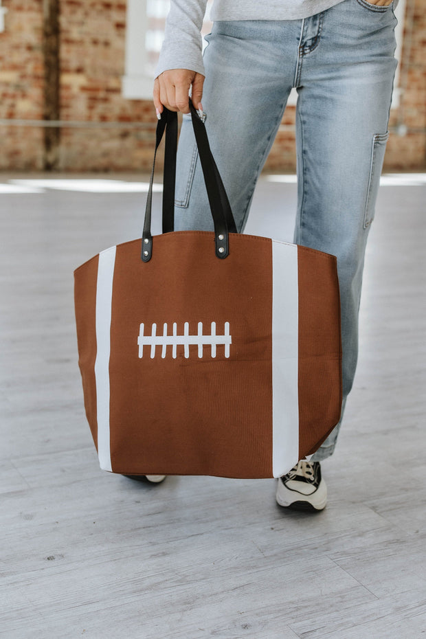 Football Canvas Tote Bag