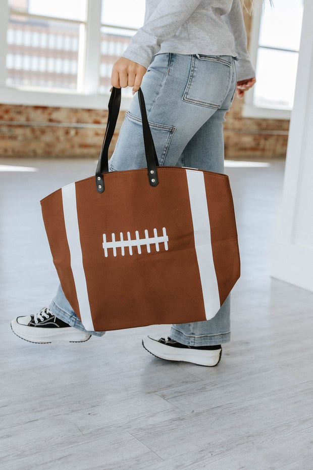 Football Canvas Tote Bag