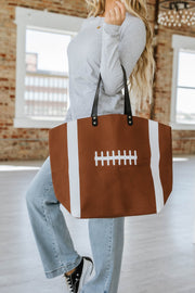 Football Canvas Tote Bag