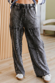 Francesca Mineral Washed Wide Leg Pants