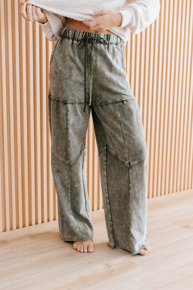 Francesca Mineral Washed Wide Leg Pants