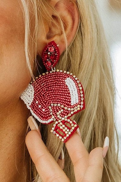 Game Day Helmet Dangle Earrings