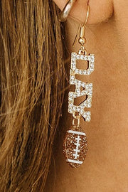 Game Day Rhinestone Dangle Earrings