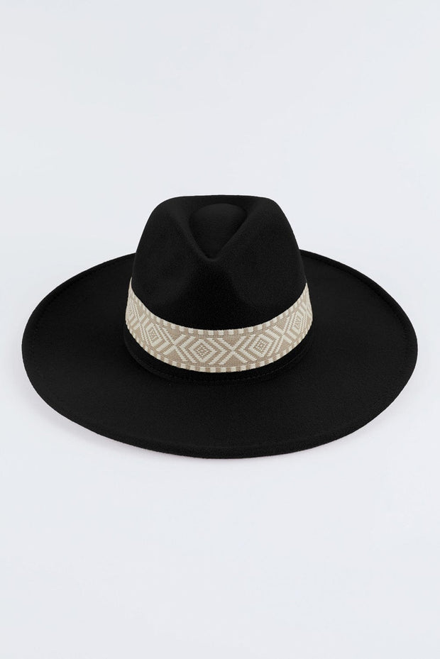 Geo Print Flat Brim Woven Hat | PRE ORDER 3/6