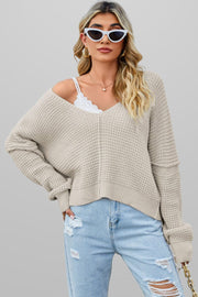 Giada Waffle Knit V-Neck Sweater | Pre Order 6/24