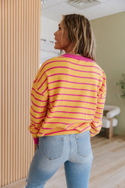 Ginny Striped Drop Shoulder Sweater
